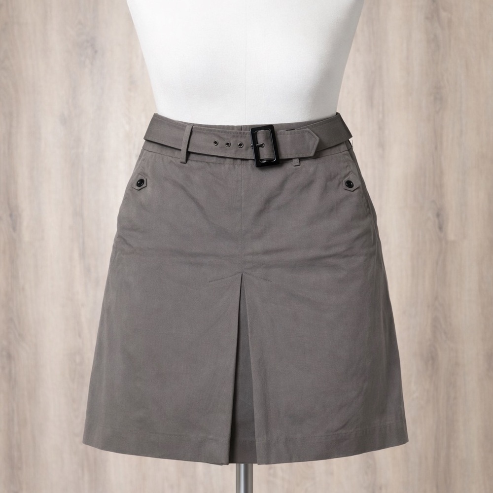 Gray Women's Skirt with Belt